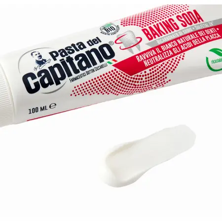 PASTA DEL CAPITANO Паста зубная Baking Soda / Для деликатного отбеливания с содой 100 мл - 3