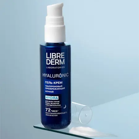 LIBREDERM Гель-крем гиалуроновый преображающий ночной для лица/ Hyaluronic 50 мл - 3