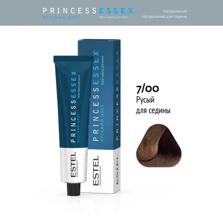 ESTEL PROFESSIONAL 7/00 краска для волос, средне-русый (для седины) / ESSEX Princess 60 мл - 4