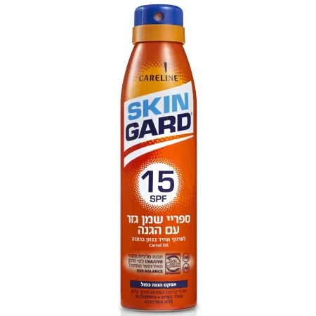 SKIN GARD Масло-спрей с каротином для ровного загара SPF 15 / CARELINE 200 мл - 1