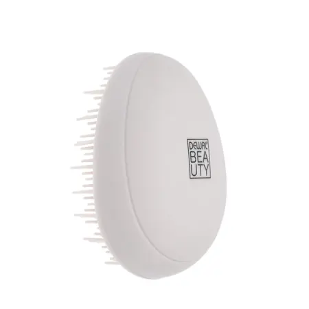 DEWAL BEAUTY Щетка массажная Прованс с пластиковым штифтом, овальная, пудровая - 2