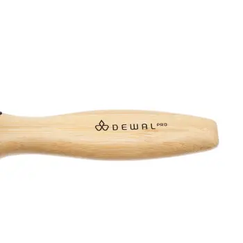 DEWAL PROFESSIONAL Щетка массажная Bamboo деревянная овальная, пластиковый штифт + натуральная щетина, 11 рядов, фото 5