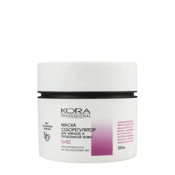 Маска себорегулятор для жирной и проблемной кожи / KORA PROFESSIONAL 200 мл