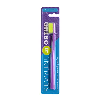 REVYLINE Щётка зубная, фиолетовая с салатовой щетиной / SM6000 Ortho, фото 1