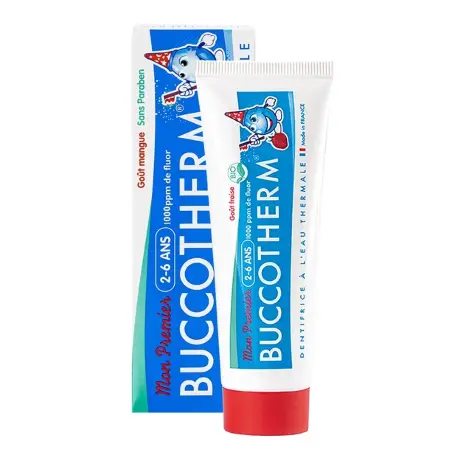BUCCOTHERM Гель-паста зубная детская от 2 до 6 лет с клубничным вкусом и термальной водой / BUCCOTHERM 50 мл - 3