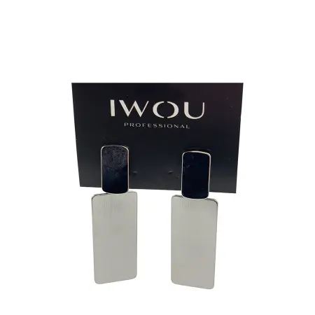 IWOU PROFESSIONAL Серьги Платиновые пластины - 2