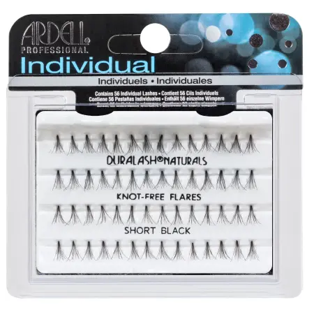 ARDELL Пучки ресниц безузелковые короткие, черные / Duralash Naturals Knot-Free Flairs Short Black - 1