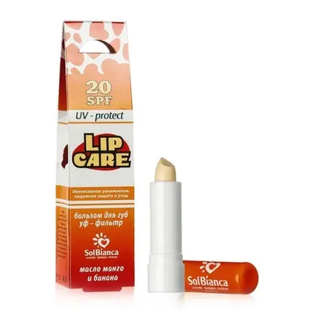 SOLBIANCA Помада гигиеническая SPF 20 / Lip Care UV-protect - 1