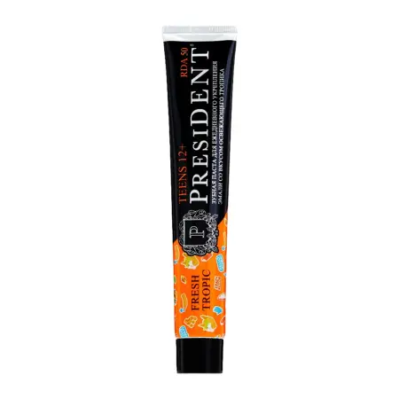PRESIDENT Паста зубная детская 12+ Fresh tropic (50 RDA) / President 70 г - 1