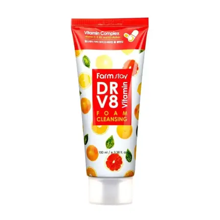 FARMSTAY Пенка для умывания / DR.V8 VITAMIN CLEANSING FOAM 100 мл - 1