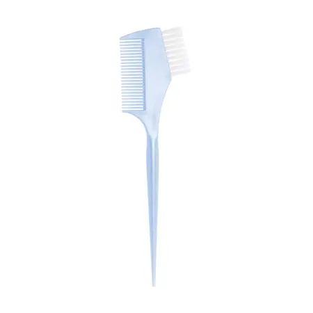 DEWAL PROFESSIONAL Кисть для окрашивания с расческой, узкая голубая, с белой прямой щетиной 45 мм - 1