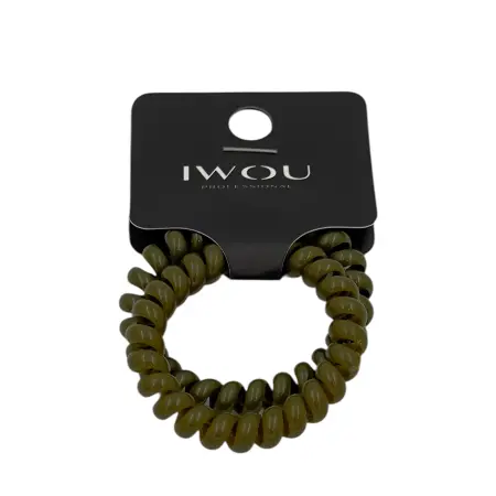 IWOU PROFESSIONAL Резинка пружинка Глянец хаки 2шт - 2