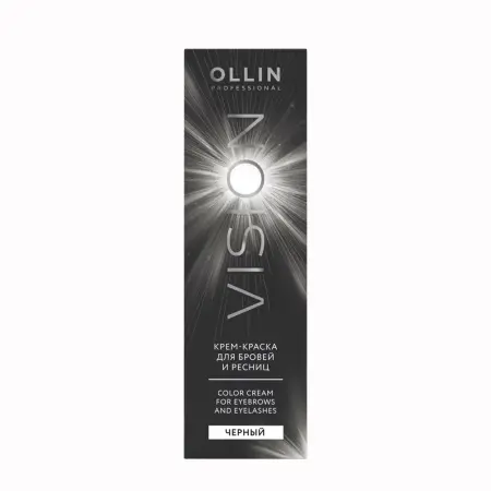 OLLIN PROFESSIONAL Крем-краска для бровей и ресниц, черный / OLLIN VISION black 20 мл - 1