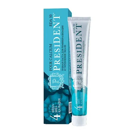 PRESIDENT Паста зубная / PRESIDENT Four Calcium 50 RDA 75 гр - 3