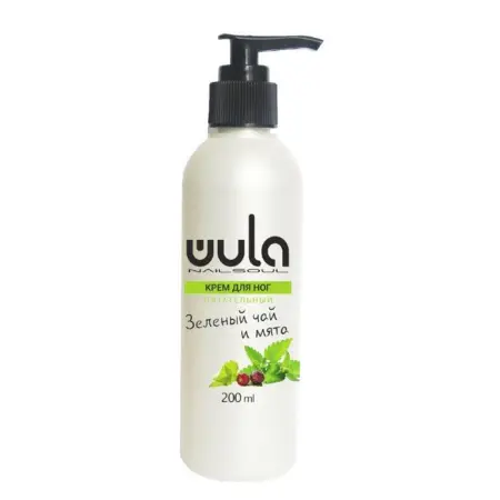 WULA NAILSOUL Крем питательный для ног, Зелёный чай и мята / Wula nailsoul 200 мл - 1