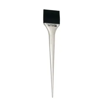 DEWAL PROFESSIONAL Кисть-лопатка для окрашивания корней, силиконовая, узкая, черная с белой ручкой 44 мм, фото 2