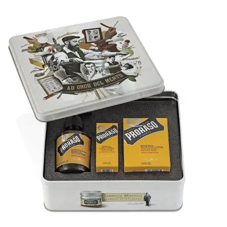 PRORASO Набор для ухода за бородой (шампунь 200 мл, масло 30 мл, бальзам 100 мл) WOOD AND SPICE - 1