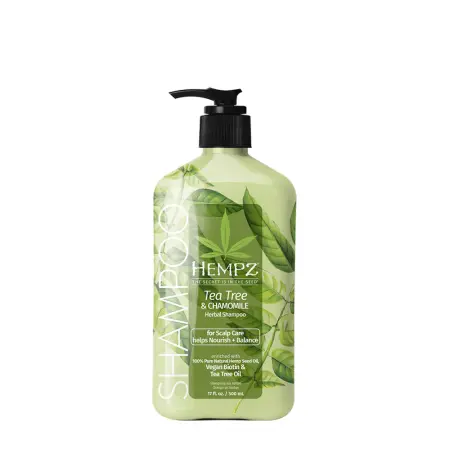 HEMPZ Шампунь Здоровые волосы чайное дерево и ромашка / Tea Tree & Chamomile Herbal Shampoo 500 мл - 1