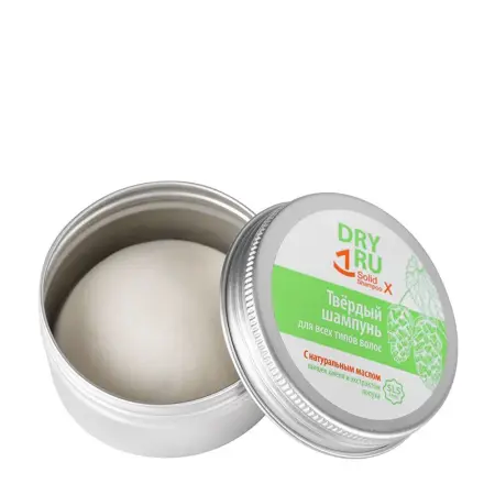 DRY RU Шампунь твердый с маслом шишек хмеля / Dry Ru Solid Shampoo X 55 гр - 3