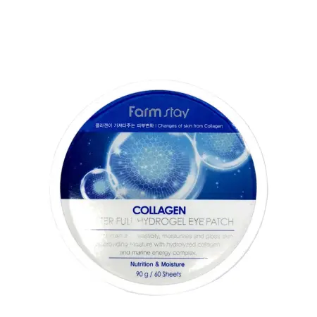FARMSTAY Патчи гидрогелевые с коллагеном для области вокруг глаз / Collagen moistfull 60 шт - 1