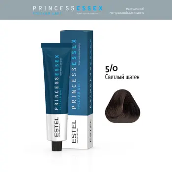 ESTEL PROFESSIONAL 5/0 краска для волос, светлый шатен / ESSEX Princess 60 мл, фото 2