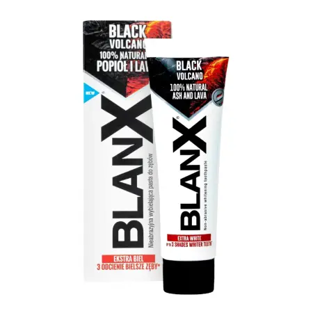 BLANX Паста зубная отбеливающая Черный вулкан / Black Volcano 75 мл - 2