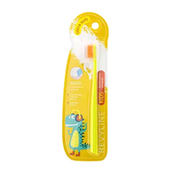 REVYLINE Щетка зубная детская от 3 до 12 лет, желтая / KIDS S4800, фото 1