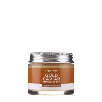 Крем ампульный для лица с золотом и экстрактом икры / Lebelage Ampule Cream Gold Caviar 70 мл