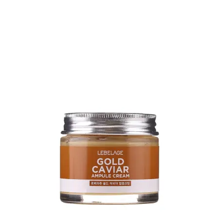 LEBELAGE Крем ампульный для лица с золотом и экстрактом икры / Lebelage Ampule Cream Gold Caviar 70 мл - 1
