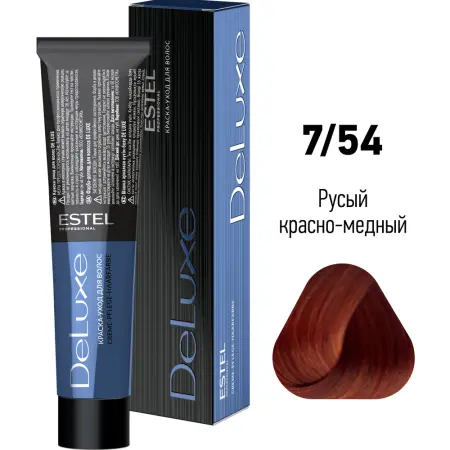 ESTEL PROFESSIONAL 7/54 краска для волос, русый красно-медный / DELUXE 60 мл - 2