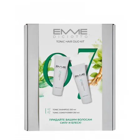 EMMEDICIOTTO Набор тонизирующий для волос 07 (шампунь 250 мл + кондиционер 250 мл) TONIC - 1