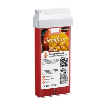 DEPILFLAX 100 Воск для депиляции в картридже, манго 110 гр - 1
