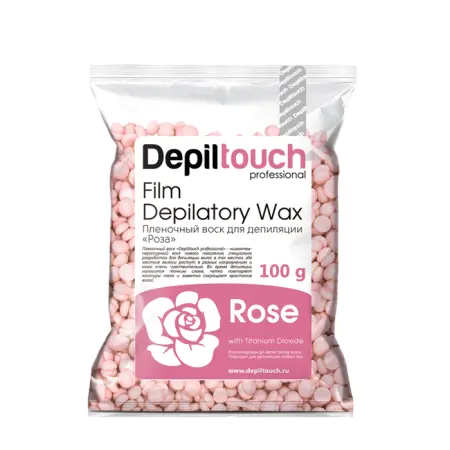DEPILTOUCH PROFESSIONAL Воск пленочный в гранулах, роза 100 г - 1