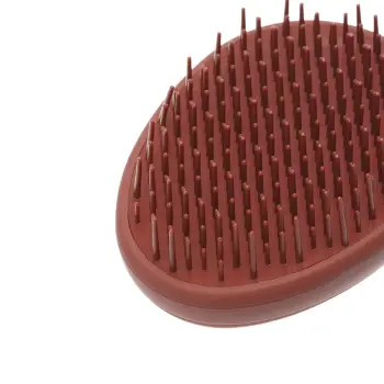 DEWAL BEAUTY Щетка массажная Прованс с пластиковым штифтом, овальная, коричневая, фото 3