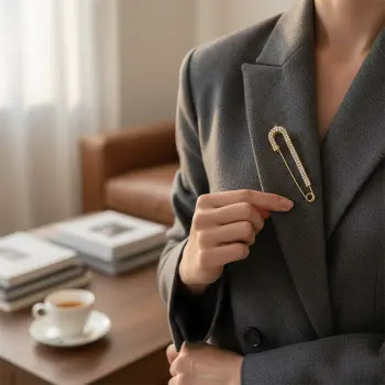 IWOU PROFESSIONAL Брошь Булавка со стразами золото, фото 2