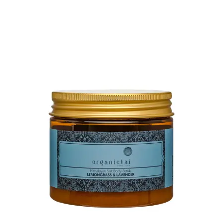 ORGANIC TAI Скраб на основе гималайской соли для тела Лемонграсс и лаванда / HOME SPA 200 мл - 1