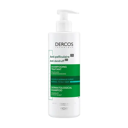 VICHY Шампунь-уход против перхоти для жирной кожи головы / Dercos 390 мл - 1