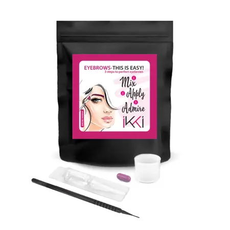 LUCAS COSMETICS Набор для окрашивания бровей, кофе с молоком / IKKI 123 - 4