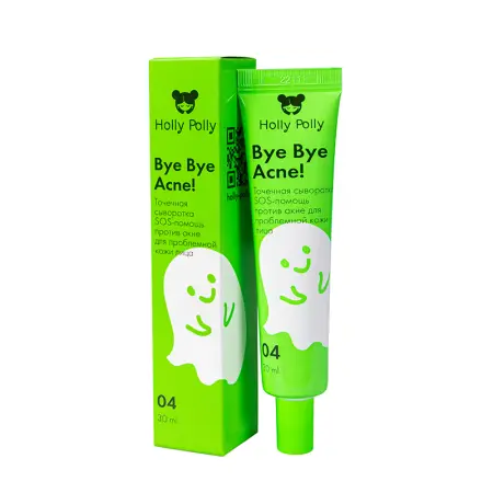 HOLLY POLLY Сыворотка точечная SOS-помощь против акне для проблемной кожи лица / Bye Bye Acne! 30 мл - 2
