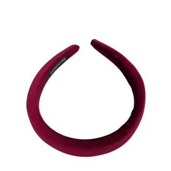 IWOU PROFESSIONAL Ободок для волос Бархат малиновый 2см, фото 2