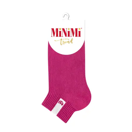 MINIMI Носки с провязанной эмблемой на паголенке Fuxia 39-41 / MINI TREND 4211 - 1