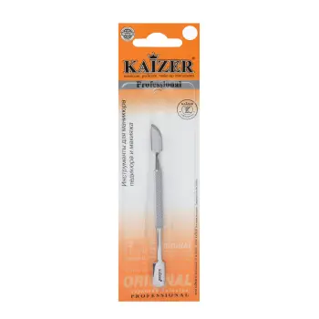 KAIZER Шабер маникюрный, двухсторонний, серебро, 100 мм, фото 2