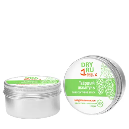 DRY RU Шампунь твердый с маслом шишек хмеля / Dry Ru Solid Shampoo X 55 гр - 2