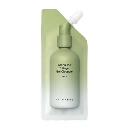 HIDEHERE Гель очищающий с зеленым чаем и коллагеном / Green Tea Collagen Gel Cleanser 25 мл - 1