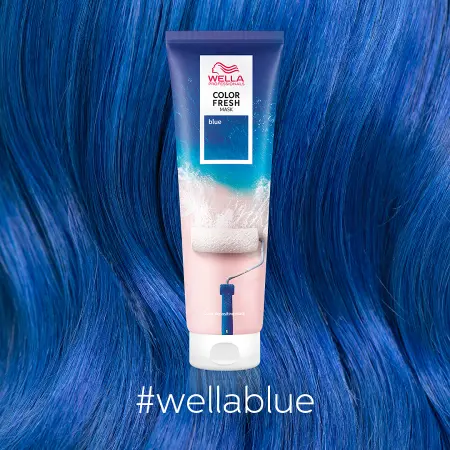 WELLA Маска оттеночная для волос, синий / COLOR FRESH 150 г - 2