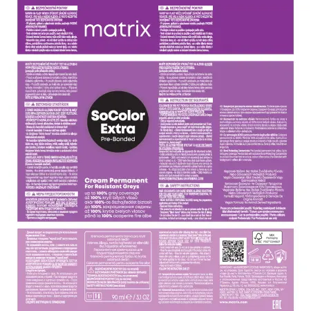 MATRIX 509AV краситель перманентный аммиачный, очень светлый блондин пепельно-перламутровый / SoColor Pre-Bonded 90 мл - 4