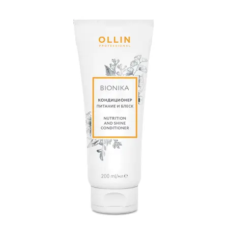 OLLIN PROFESSIONAL Кондиционер Питание и блеск / OLLIN BIONIKA 200 мл - 1