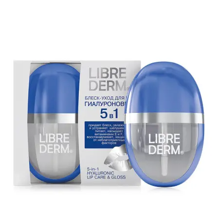 LIBREDERM Блеск-уход для губ 5-в-1 / HYALURONIC 7 мл - 2