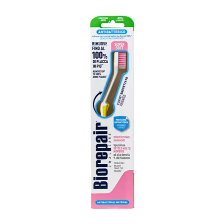 BIOREPAIR Щетка зубная для ухода за деснами изогнутая, желтая / Biorepair CURVE Protezione Gengive - 1