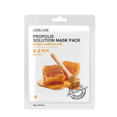 LEBELAGE Маска тканевая для лица Прополис / Lebelage Propolis Solution Mask Pack 25 гр - 1
